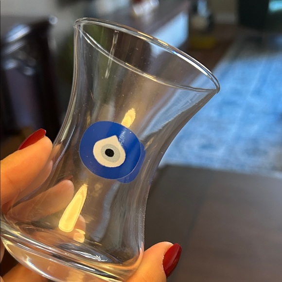 Turkish tulip-style tea glasses, often called "Nazar" or "Evil Eye" teacups - Picture 5 of 5